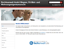 Tablet Screenshot of kanzlei-wegner.de